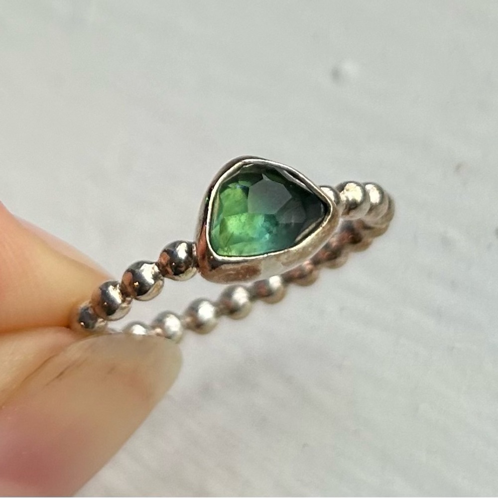 Salty Boat Studios Sea glass sterling silver ring - Picture 1 of 6